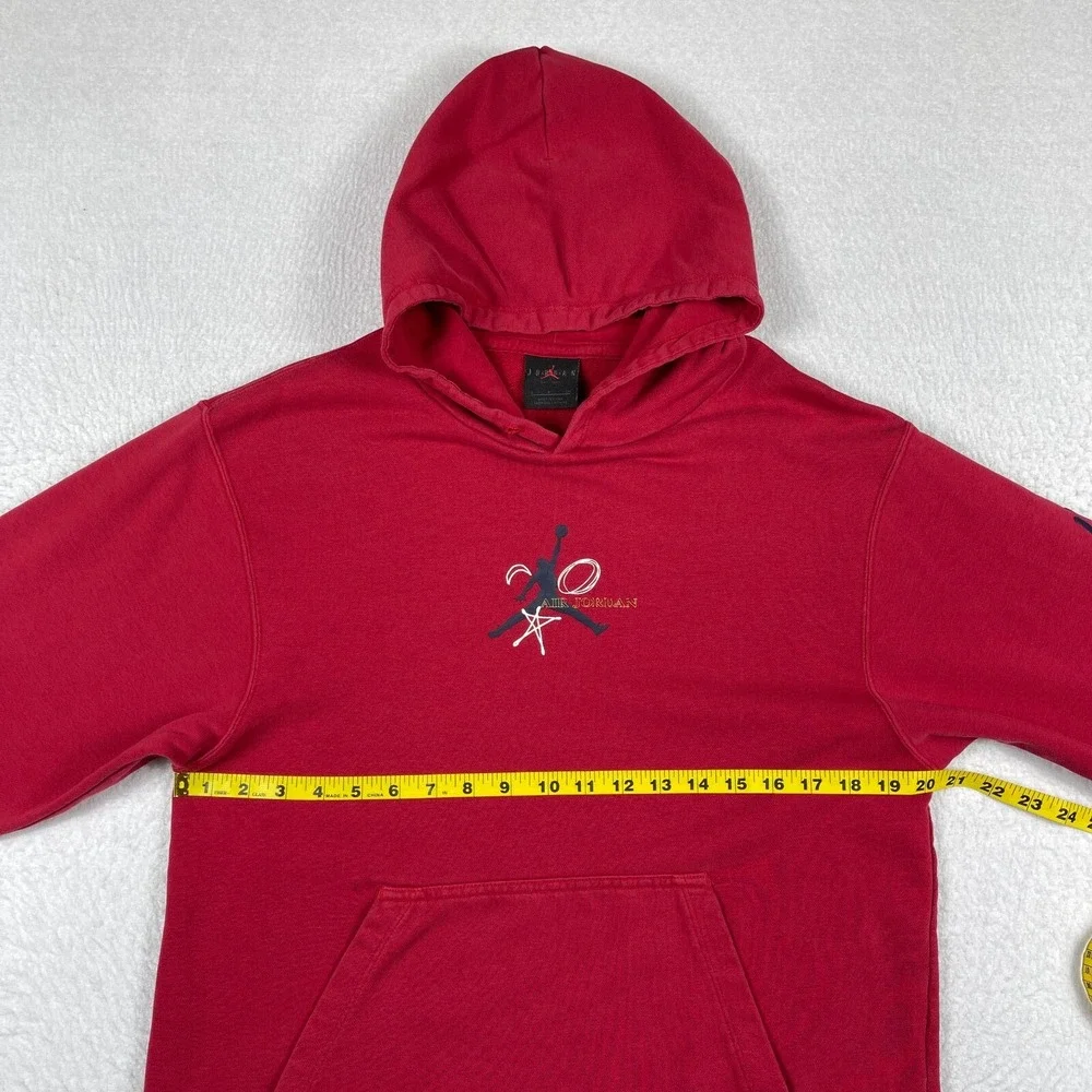 Jordan Hoodie‎ Mens Small Red Graphic Jumpman Kanji Sleeve Print Pullover